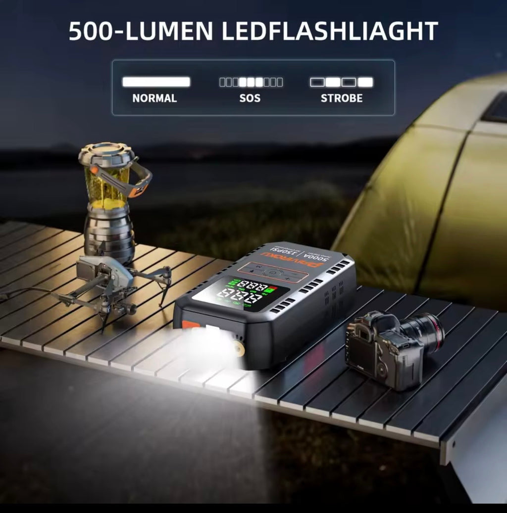 בוסטר התנעה לרכב 3 ב-1