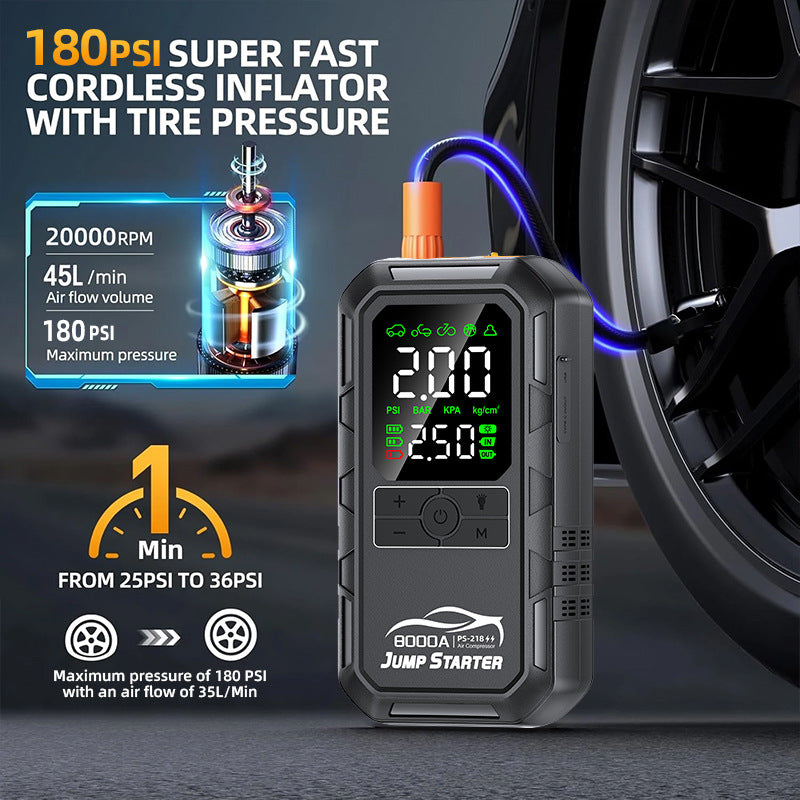 בוסטר התנעה לרכב 3 ב-1