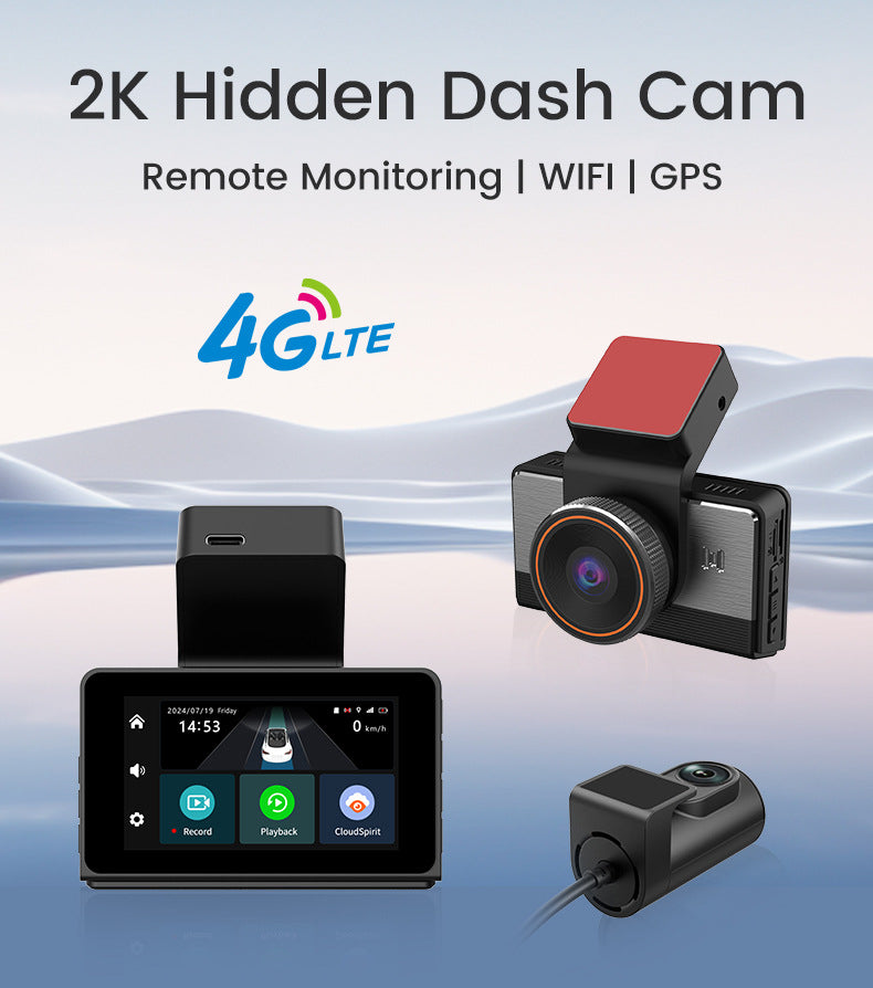 מצלמת רכב 2K עם WiFi ו-GPS