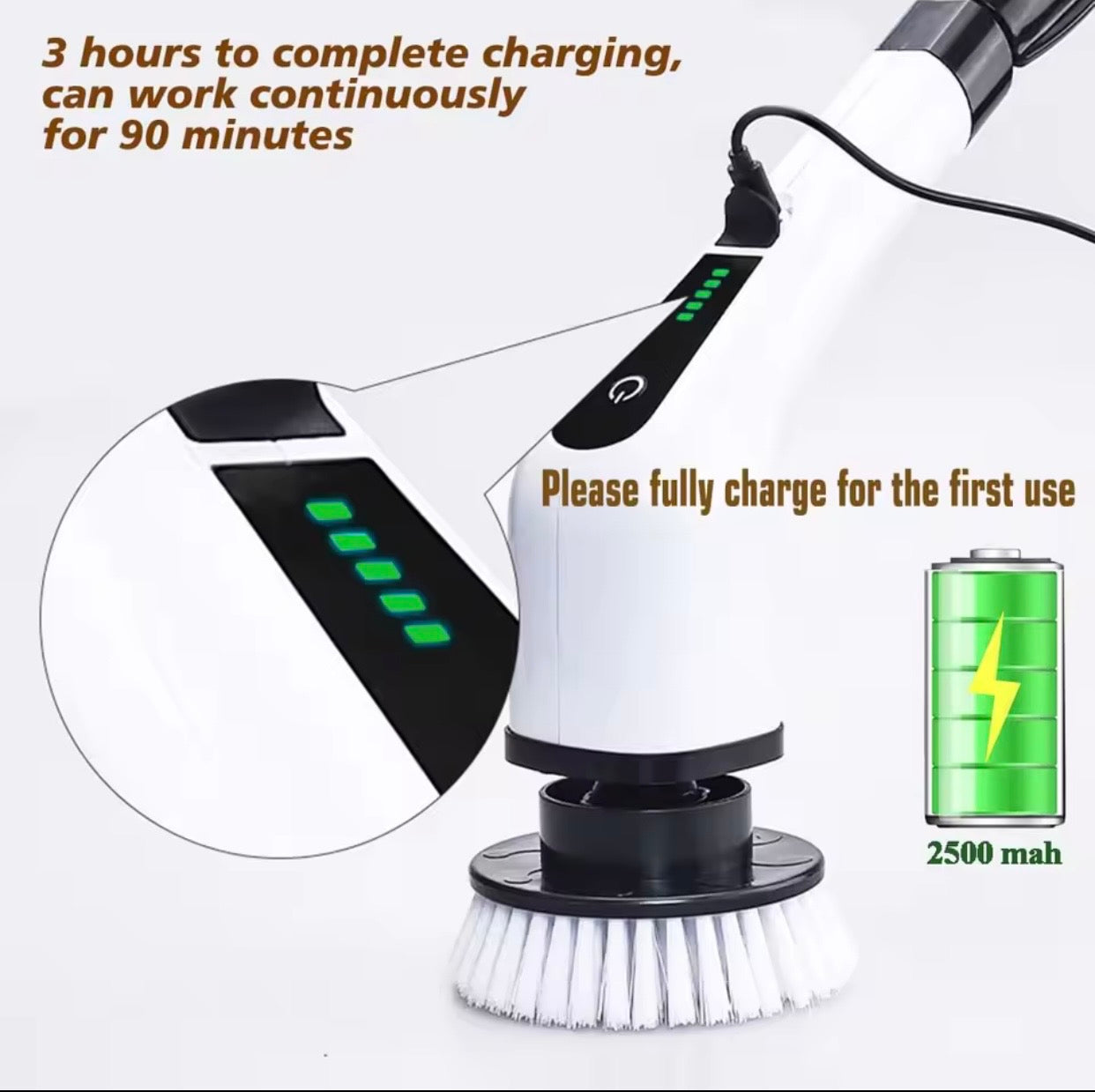 מברשת ניקוי חשמלית 9 ראשים