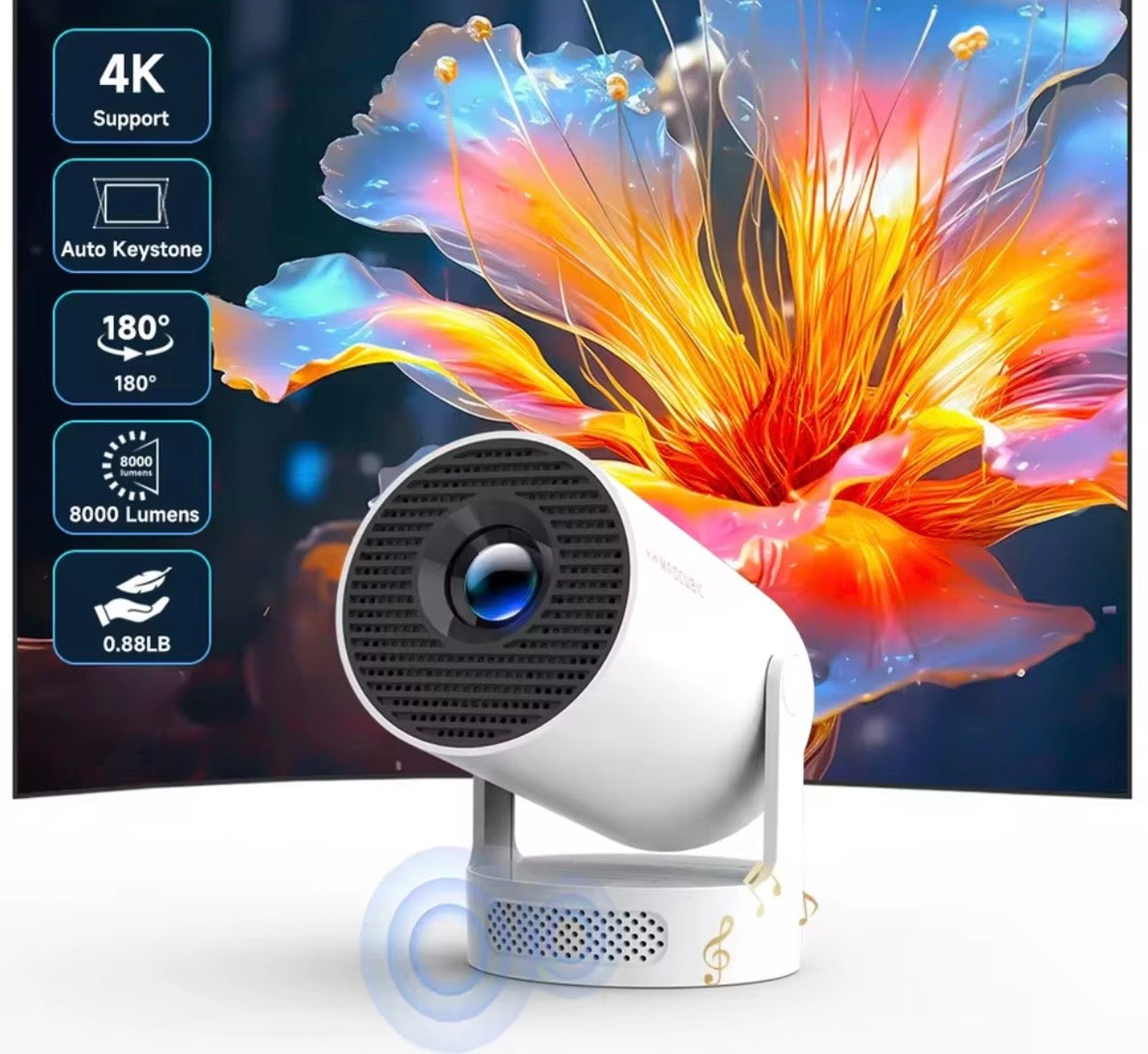 מקרן חכם 4K לבית